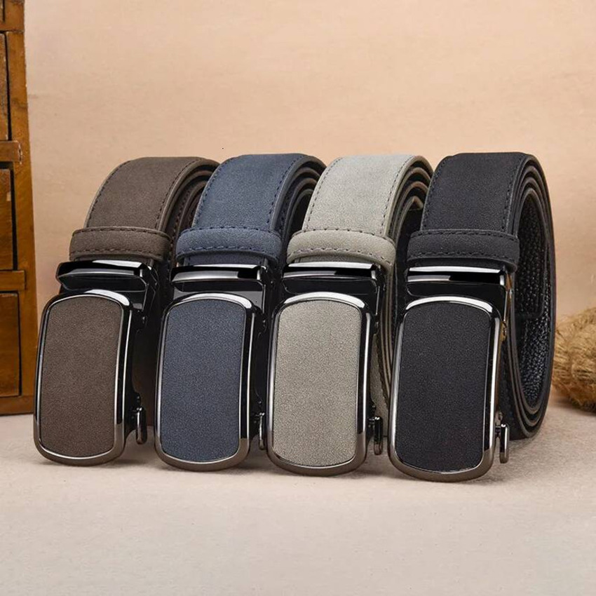 Universal Men Women Unisex Fashion Waist Belts Luxury Brand Designer's New High End With Automatic Buckle Denim Business Casual PU synthetic ca