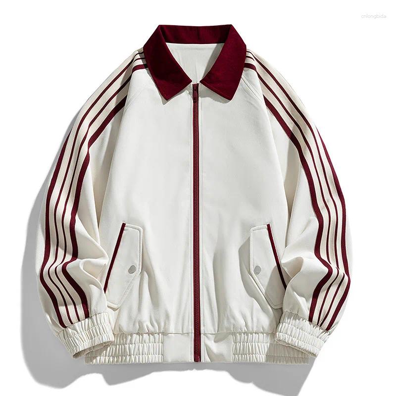 Spring Autumn Jacket Men Plus Size 8XL Jackets Coats Fashion Casual Stripe Patchwork Design Male Outerwear Big 9XL