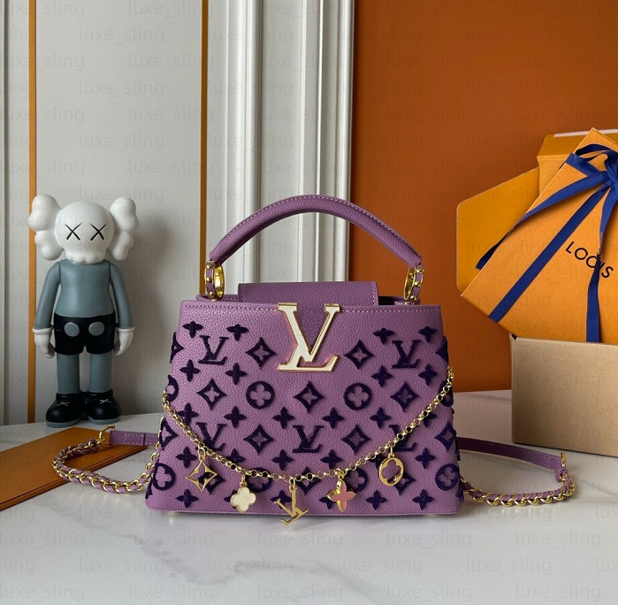 Colorful Three-dimensional embroidery Embroidery handbag capucines BB style bag ladies crossbody bag vintage monogram shoulder bag clutch handbag la