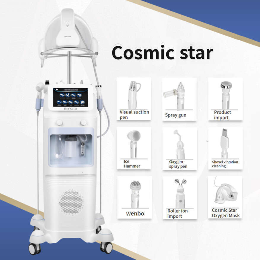 Upd 2026 Model Visual Hydro Suction Dermabrasion Face H2o2 Deep Cleaning Hydrating Oil Control Comfort Exfoliating 9 In 1 Pnewodynamic Therapy Devic