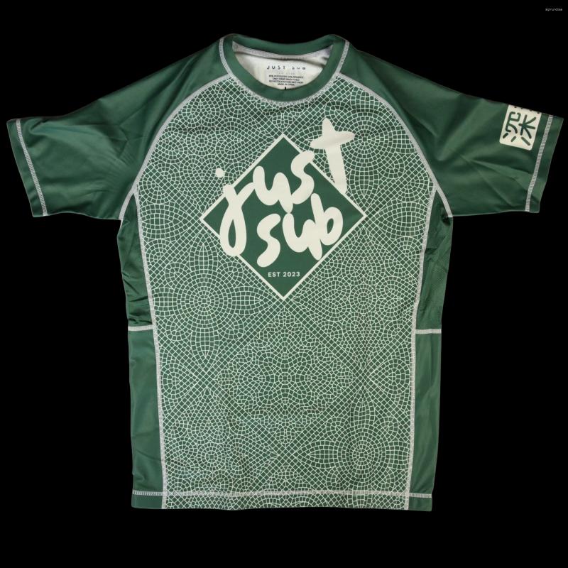 Men's BJJ Rash Guard Summer Breathable Quick Dry Athleisure Short Sleeve For MMA Training Daily Gym Fitness Workout T-Shirt 1
