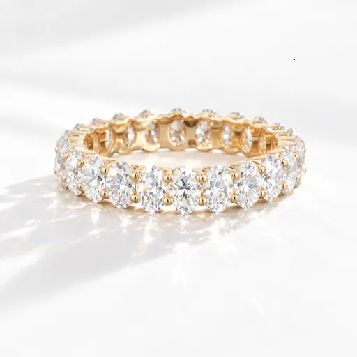 Exquisite VVS Oval Cut Lab Grown Diamond Engagement Ring Custom 10K 14K 18K Gold Synthetic Diamond Ring Fine Women Jewelry