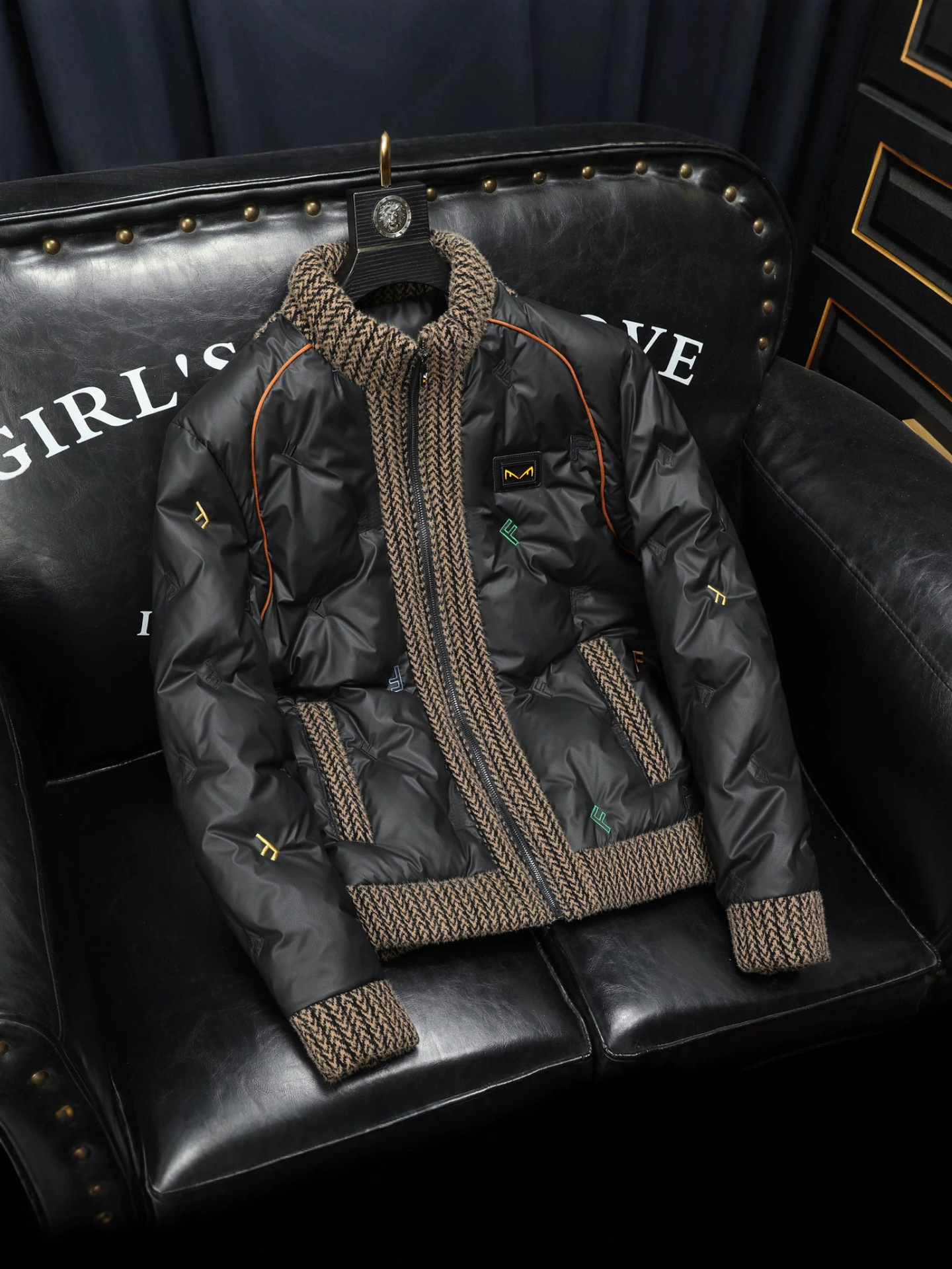 Men Stand Collar White Duck Down Jacket 2026 Winter New European Embroidery Thick Warm Trendy Puffer Coat Windproof Plus Size Daily Wear