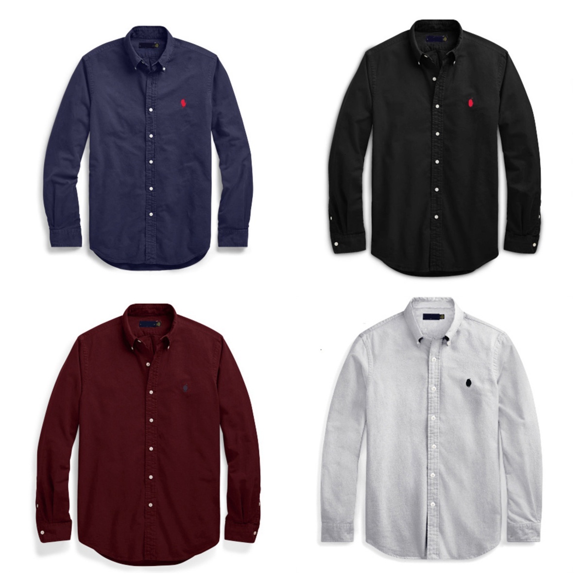 Mens Designer Pony Embroidery Shirt Classic Small Horse Pattern LuxuryLong Sleeve Shirts Casual Fashion Stand Neck Solid Polo Tops a4