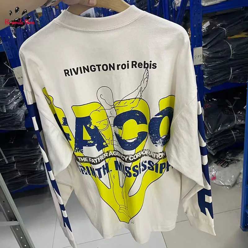 New Spring Autumn RRR123 Long Sleeve T Shirt Men Woman Best Quality Washed Do Old Vintage Print Round Neck Streetwear T261019
