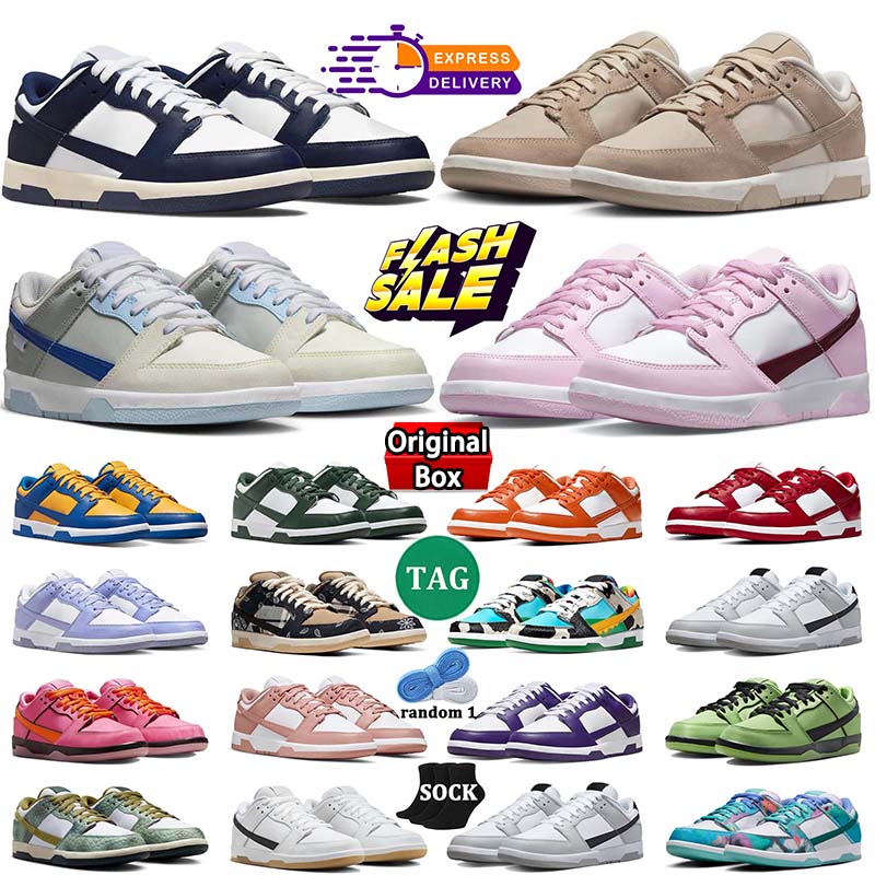 2026 Designer Casual Shoes Men Women Sneaker Panda White Black UNC Blue Dust Grey Fog Syracuse Candy Vintage Green Sail Trail Trainers Sports Eur 36