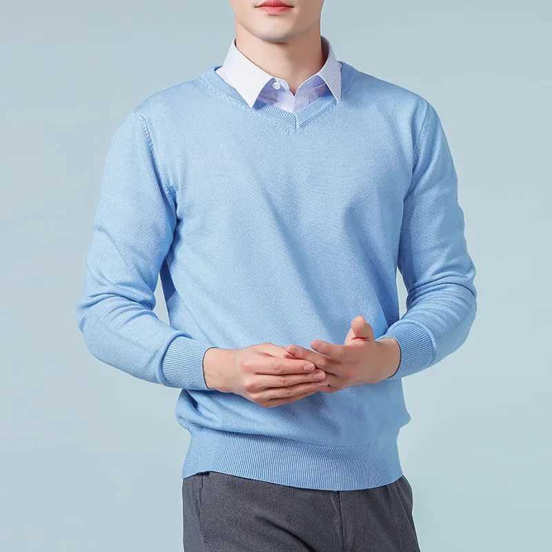 Cashmere Sweater Men Thick 2025 Pullover Autumn Winter Warm Classic V-neck Clothes Male Jumper Hombre Pull Homme 3XL M261016