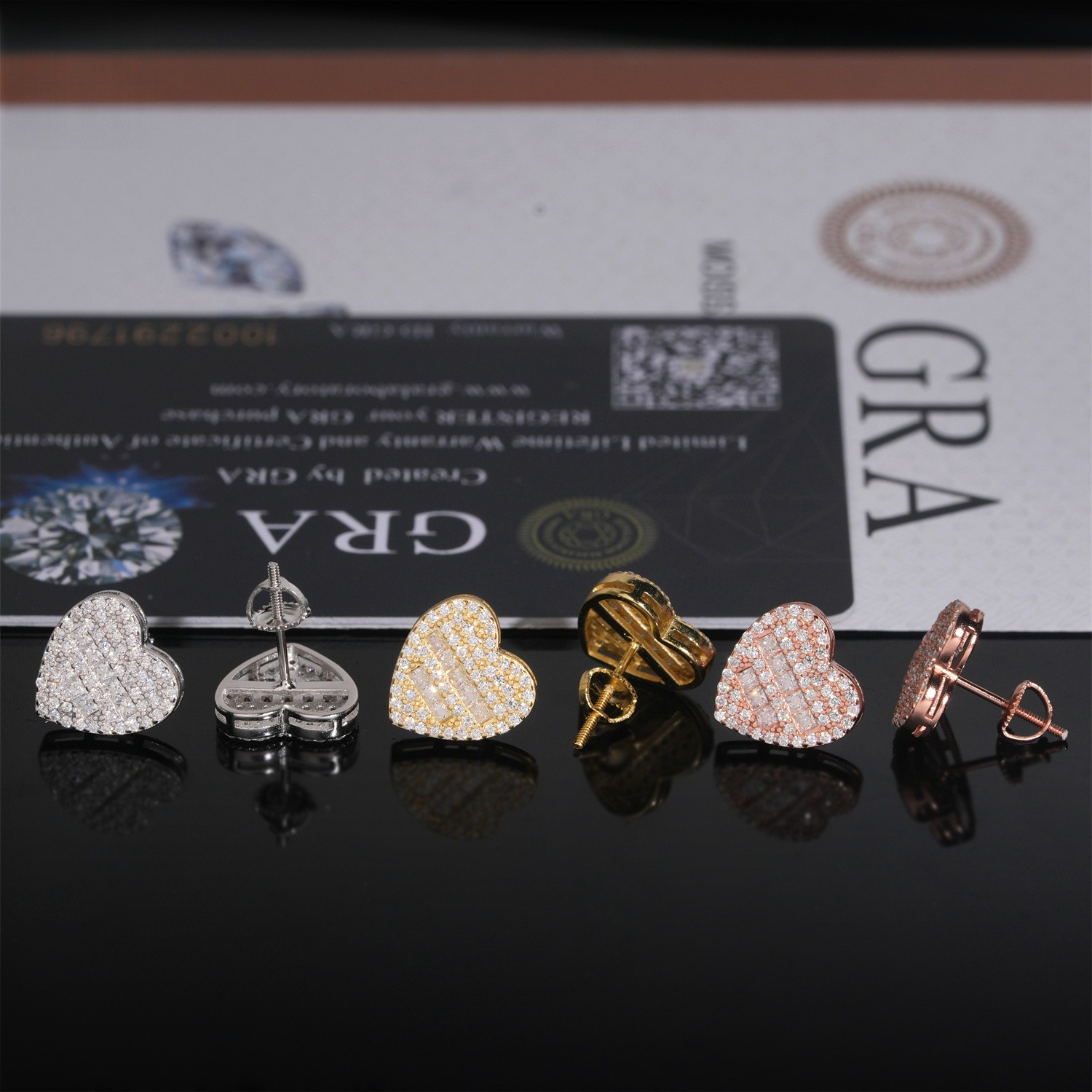 Best-selling Eternal 12mm Heart-shaped High-quality Stud S925 Silver Inlaid with Moissanite, Gorgeous Earrings