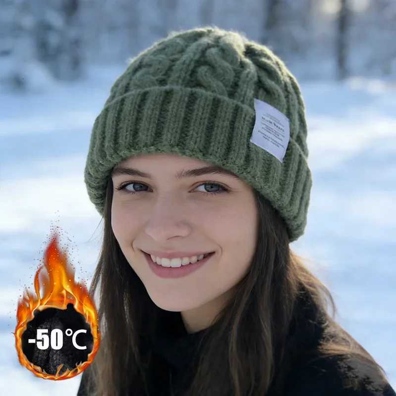 Beanie/Skull Caps Candy Color Winter Hats for Women Men Knitted Beanie Solid Color Hat Autumn Woolen Sports Cap Outdoor Warm Unisex Q261017