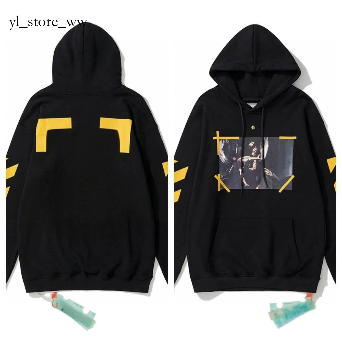 off hoodie designer high quality offwhite jacket men's pure cotton spring autumn outdoor versatile classic offes white hoodie loose top trendy
