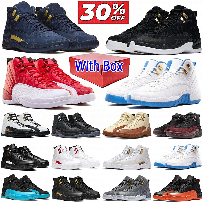 With Box Free Shipping designer Casual shoes 12 12s men Black White Blue Grey Red University Purple for mens sneakers trainers sports premium Versat
