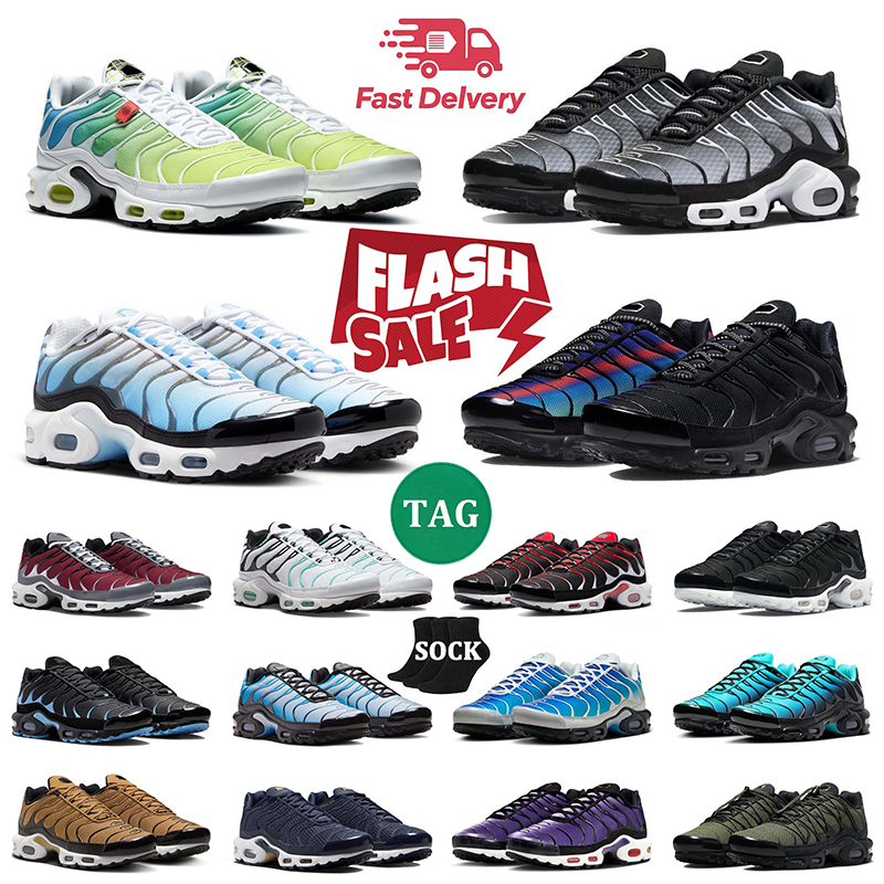 Designer Tn Running Shoes Oil Slick Black Mens Womens Sneakers tn Triple White Triple Black Unity tns Black Reflective Outdoor Sports Trainers