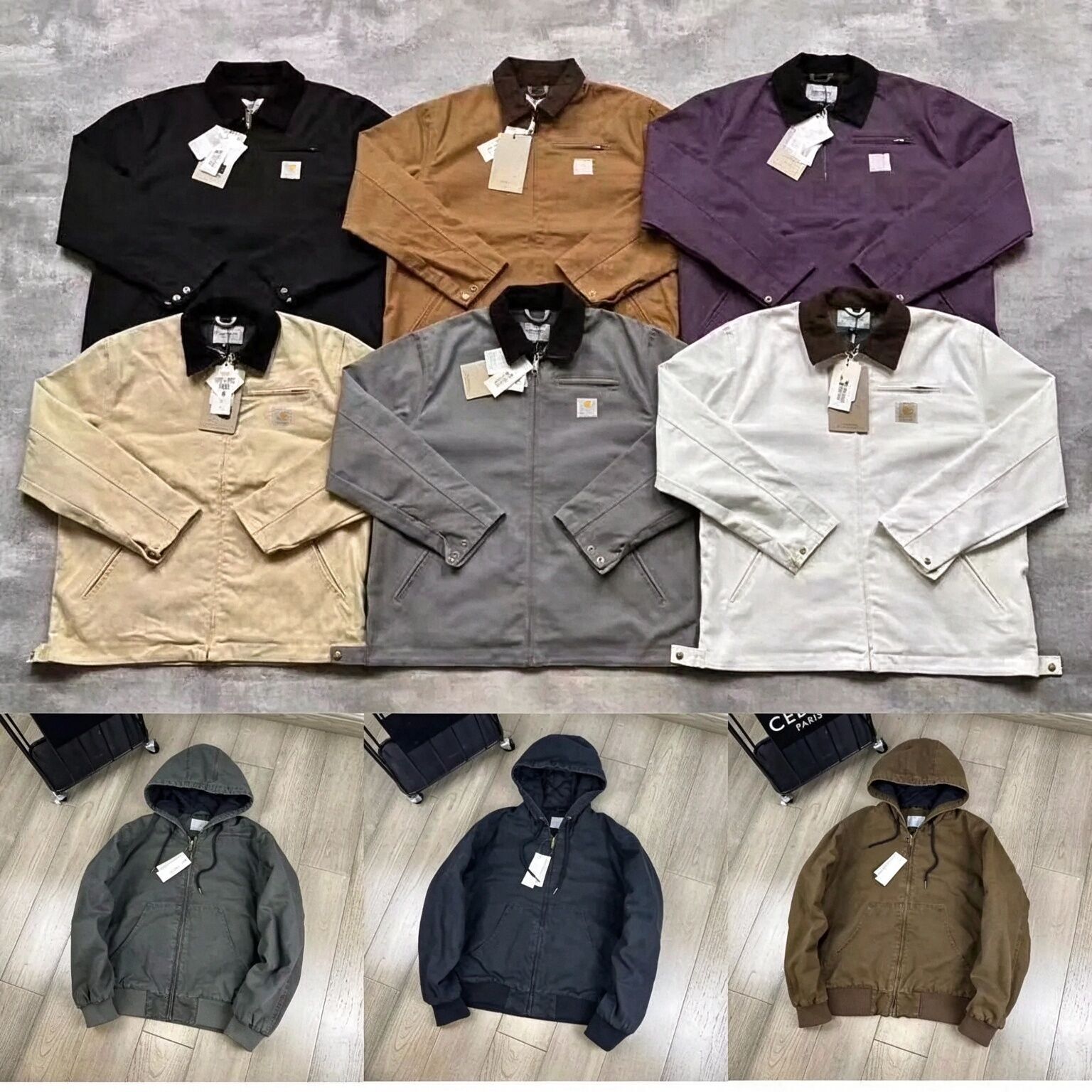 Carhartlyity Jacket Designer Jacket Mens Detroit Wide Coverall Carhartlyity Jackets Cardigan Loose Vintage Unisex Carhartlyity Jacket Men Zipper Coa