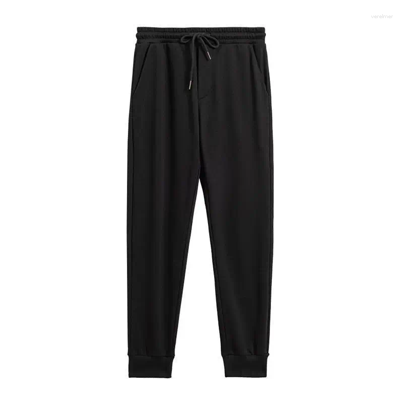 Men's Women's Thick Fleece Lined Athletic Pants Fall Elastic Cuffs Oversized Casual Trousers