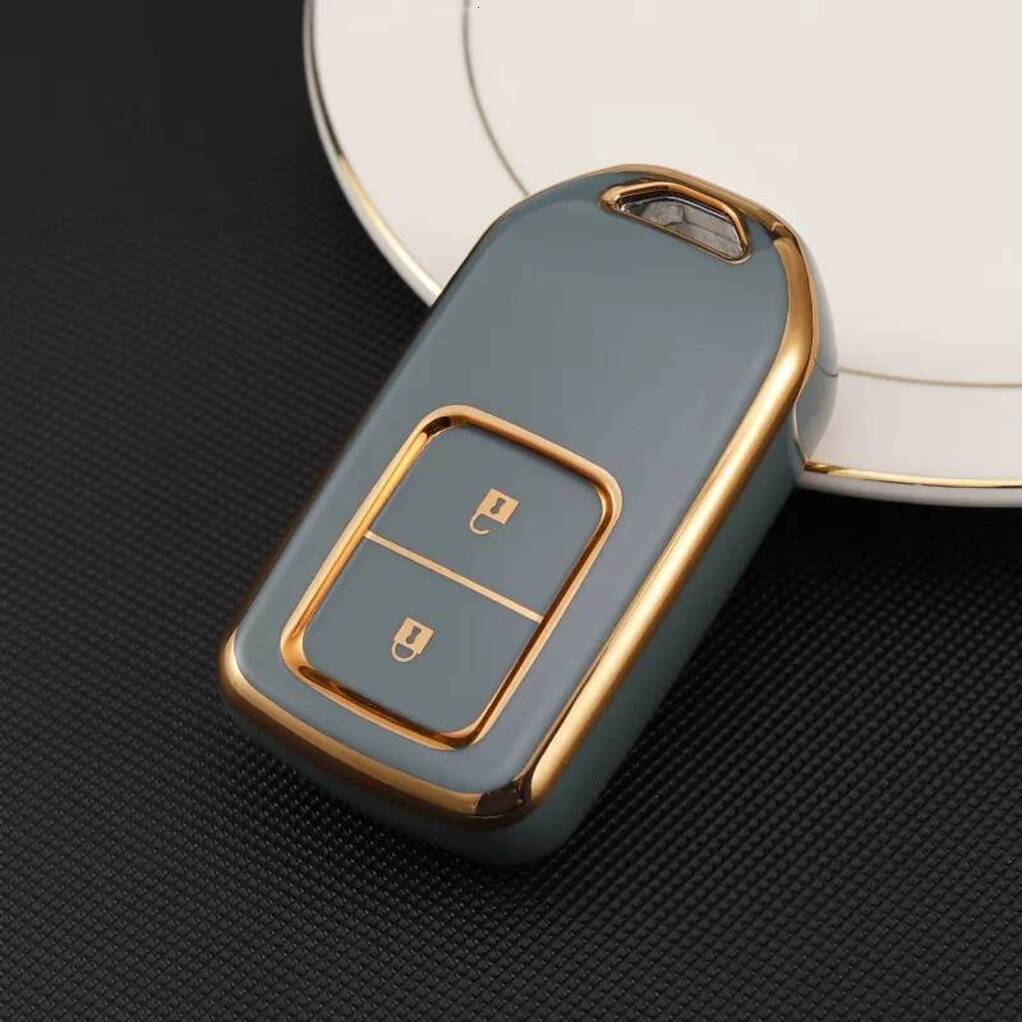 Car Steering Wheel Lock 2 Buttons TPU Remote vehicle Car Case For Honda HRV Crz Hrv Polit Jazz Jade Civic Accord Vezel Fit CRV Key Cover Fob Keychai
