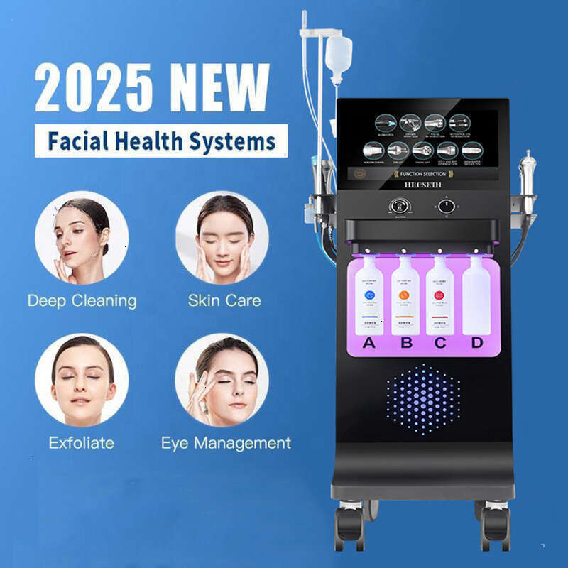 Upd High Quality Jet Oxygen Face Cleaning 9 In 1 Dermabrasion Aqua Peel Skin Rejuvenation Bio RF Ultrasonic Oxygen Spray Hydrodermabrasion Equipment