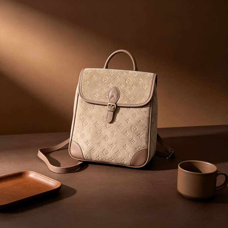 New Designer Mini Backpack for Women Korean Style Embossed Gold Hardware PU Leather Trendy Niche Casual Versatile High End Shoulder Single-shoulder