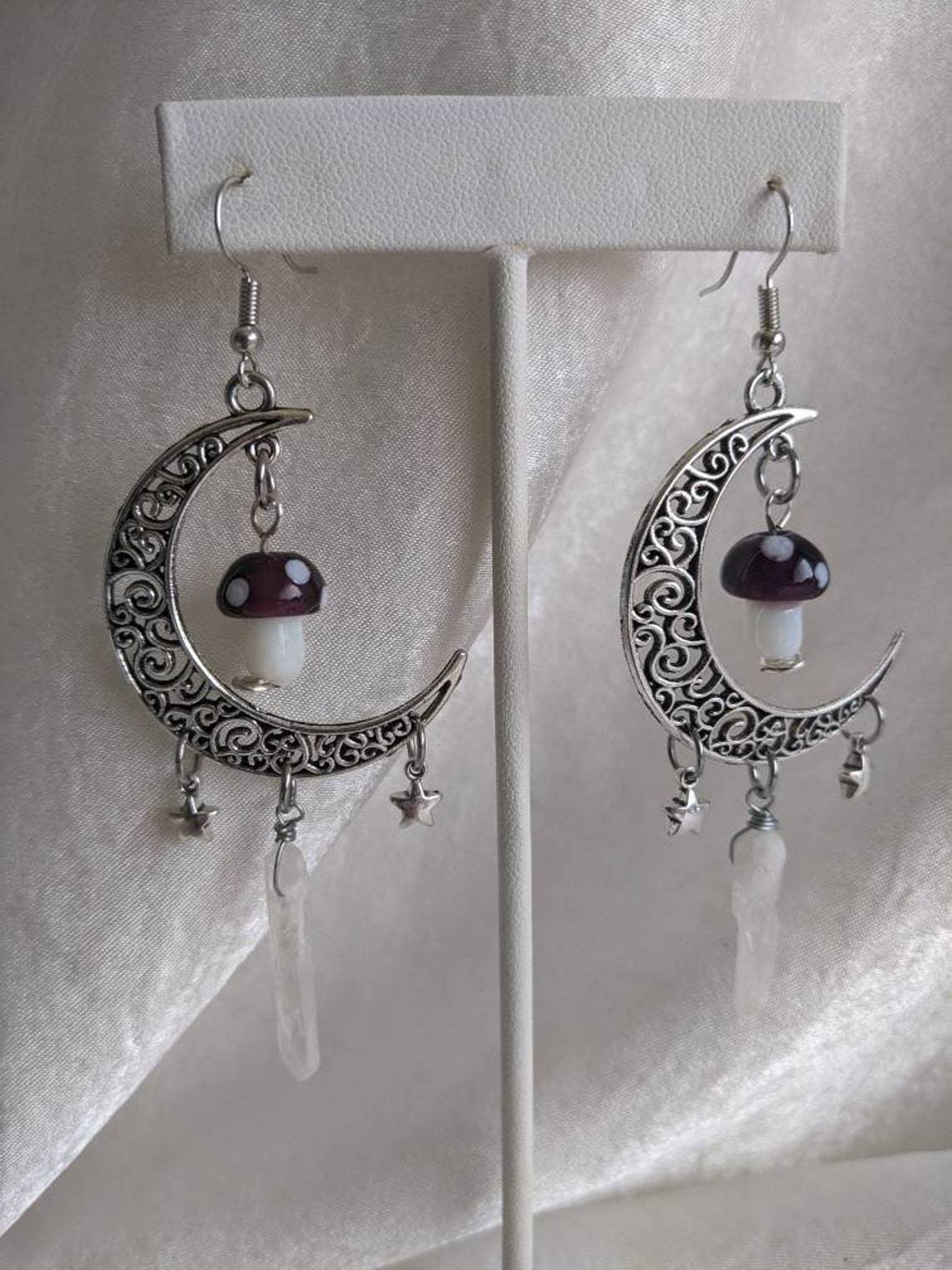Luxury Brand Designer Jewelry Foreign Trade New Model Sun, Moon, And Stars Tibetan Silver Drop Earrings, Direct Sales From The Manufacturer Luxury D