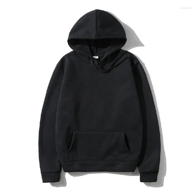 Unisex Plain Solid Color Hoodie Men Women Casual Oversized Pullover Sweatshirt Kangaroo Pocket Basic Streetwear Hooded Top