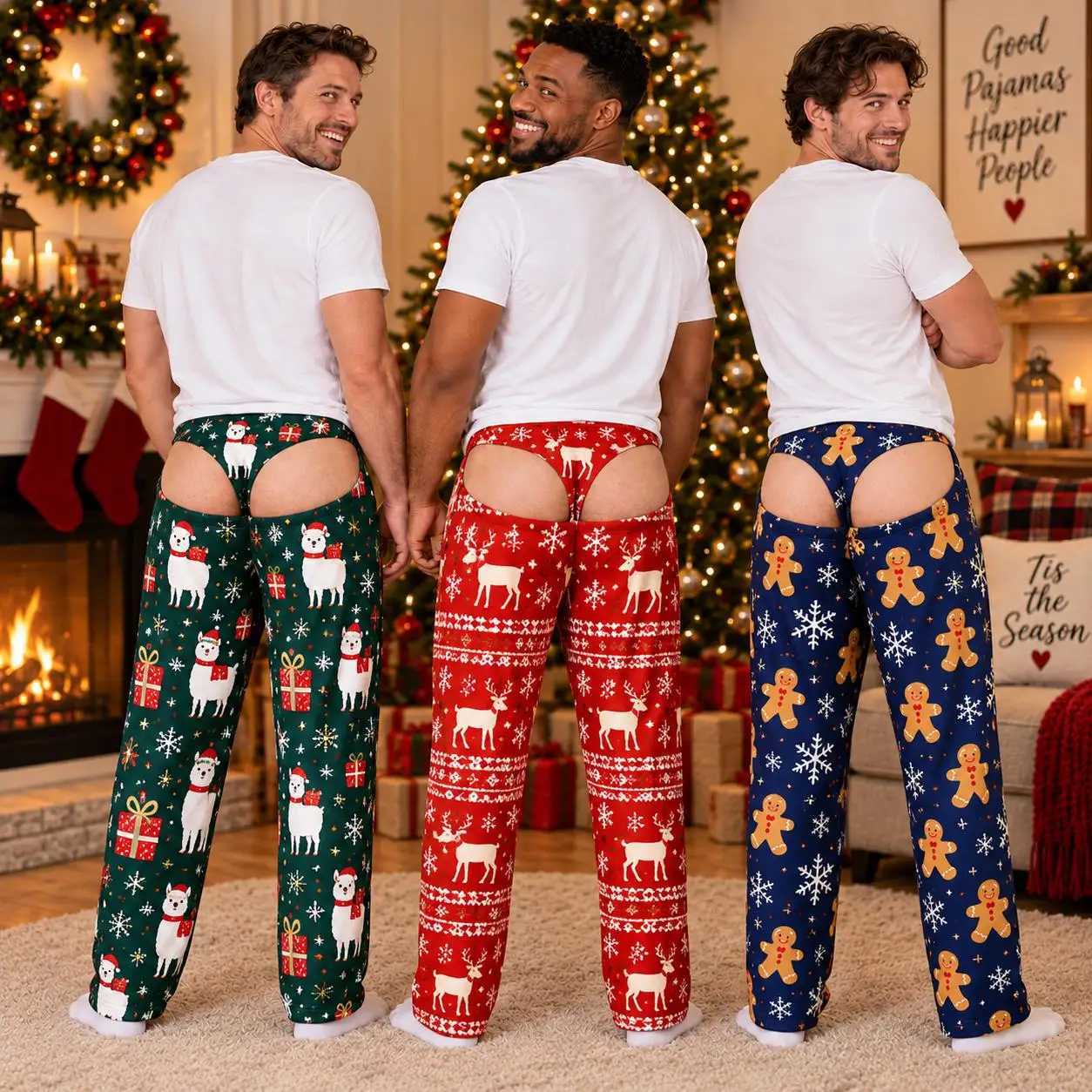 2026/27 Autumn New Arrival Men's Christmas Fun 3D Printed Loose Casual Pants Mid Waist Holiday Style Y2K Comfortable Home Pants T261019