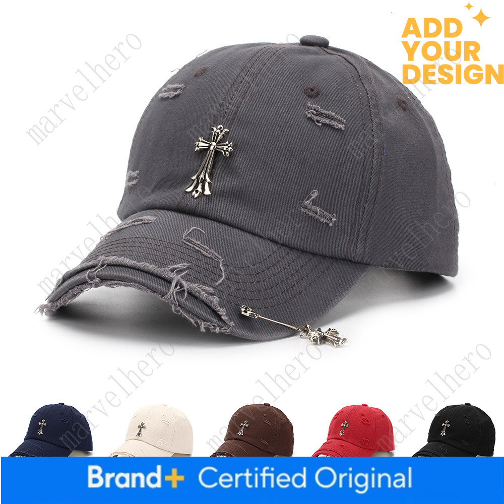 New Spring And Autumn Vintage Distressed Cotton Baseball Cap For Women Fashionable Retro Cross Sun Hat Dropshipping Available