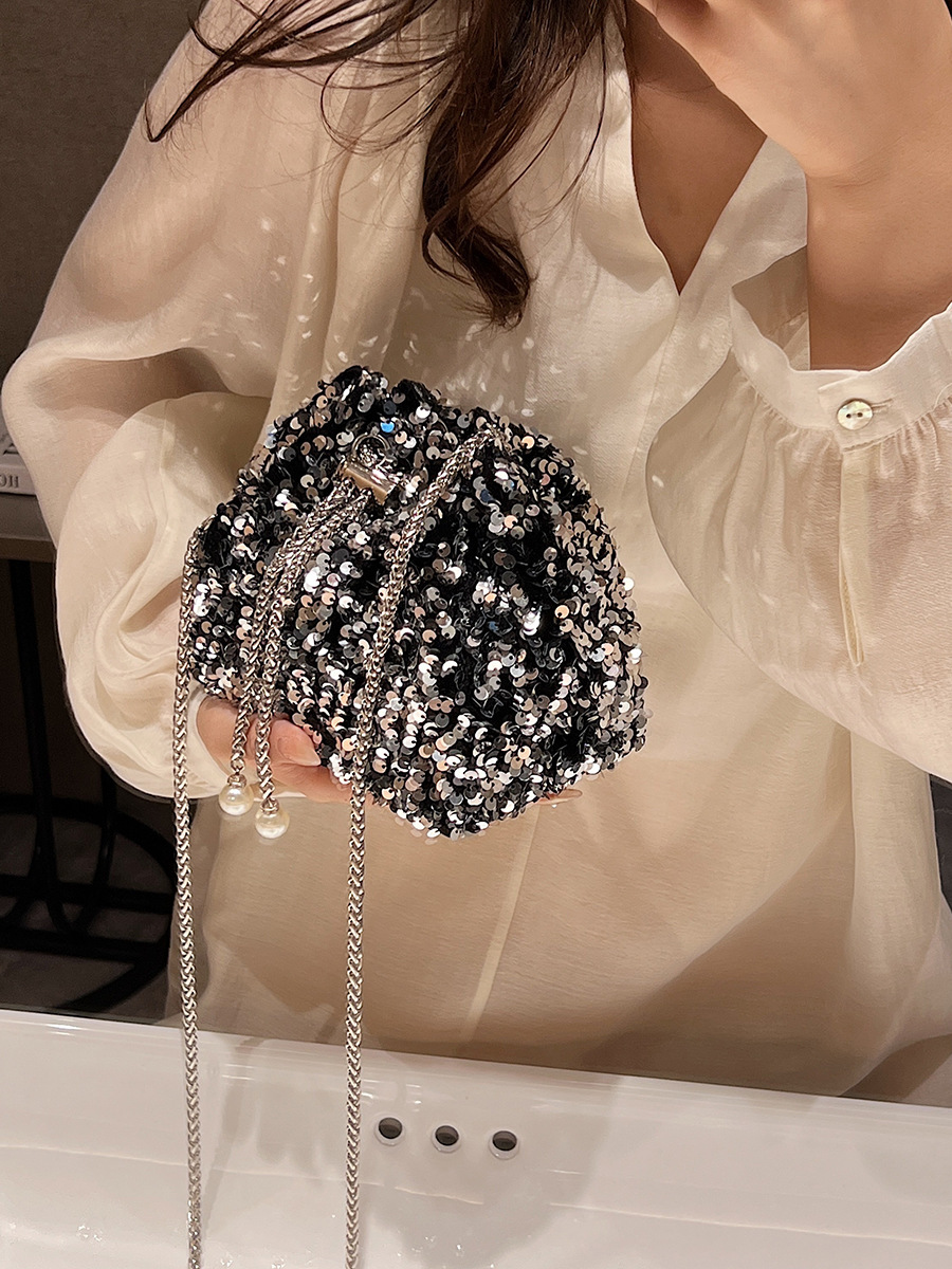 Luxury Handbag Crossbody Shoulder Bags Fashionable And Unique Sequin For Women 2026 New Korean Style Bucket Trendy Shoulder Crossbody Evening Bag