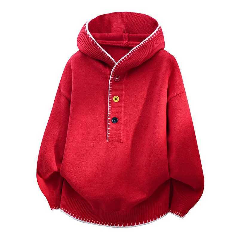 autumn Lazy dopamine casual energetic and winter men's hooded knitted sweater M261016