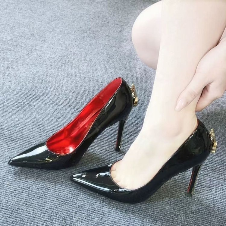 2026 New New Cross-Border European And American Black Stiletto Heels, Nude Pointed-Toe Pumps, Wholesale From The Manufacturer Free Shipping Free Shi