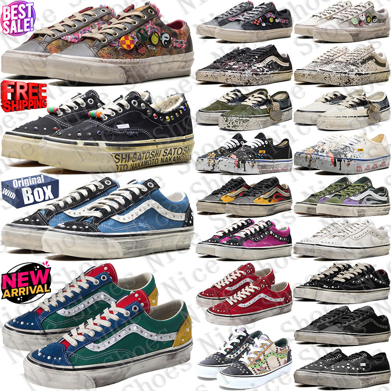 Free Shipping With Box Designer pearlized shoe pearl shoes knu old skools sneakers Sport chaussures trainers for mens women trainers d h gate luxury
