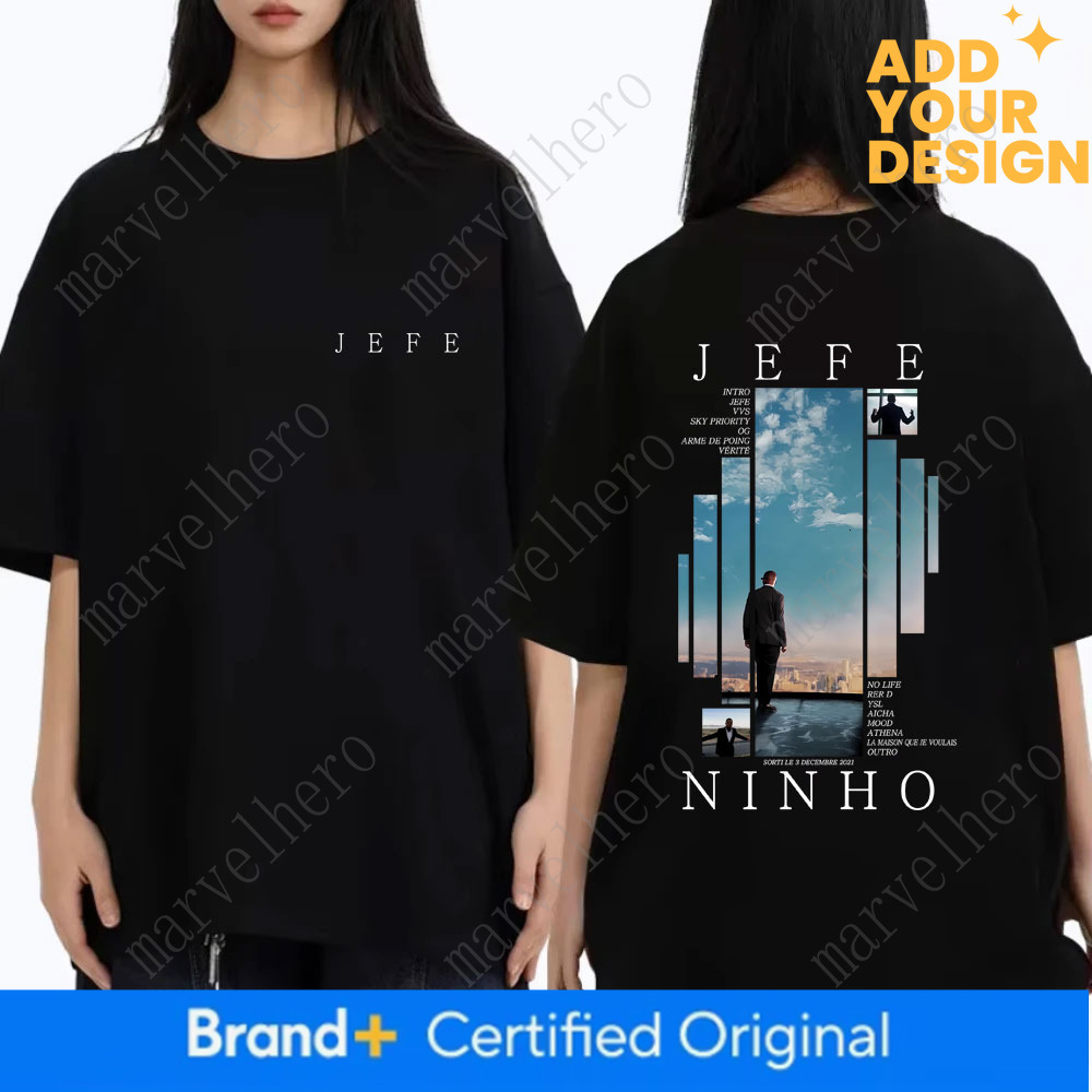 Rapper Ninho Jefe Graphic T Shirt Fashion Oversized Streetwear Men Women Hip Hop Pop Music T Shirts Male Casual Tops