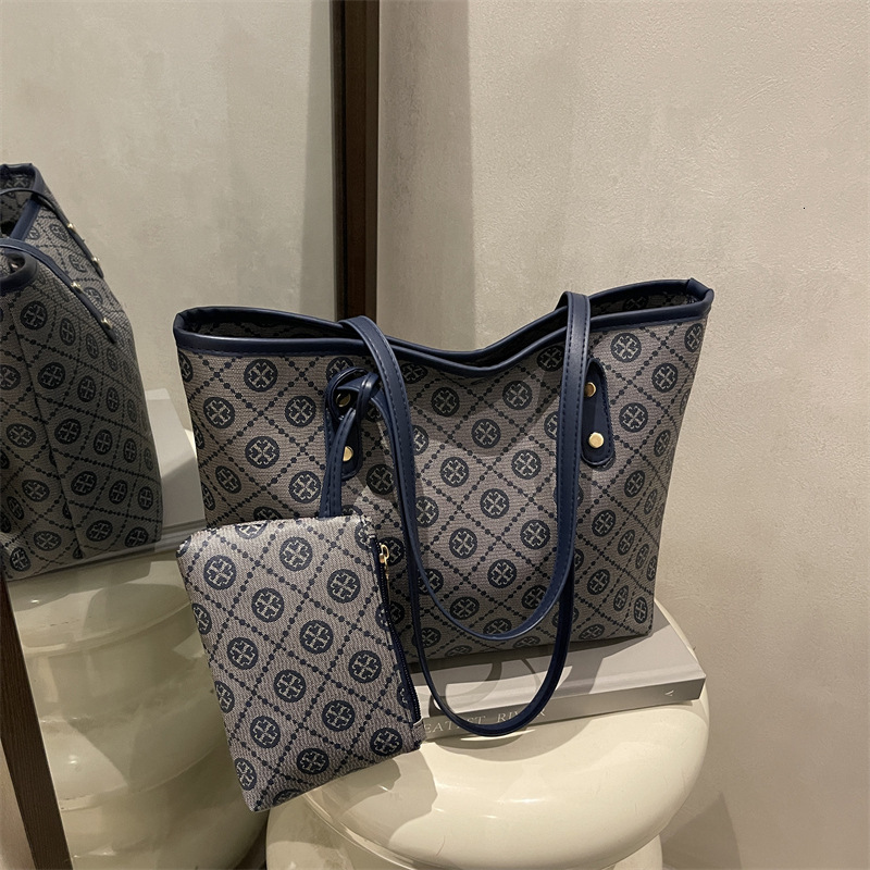Tote Bag Tote Bag PU Leather Textured Print Large Khaki Blue Brown Women Daily Mother Daughter Shoulder Purse Zipper Phone Pocket Soft Lined