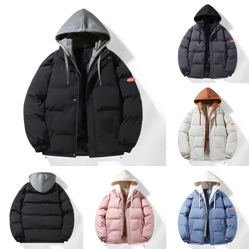 Fashion Mens Hooded Parka Jackets Thick Warm Outdoor Hip Hop Streetwear Casual Winter Quality Male Puffer Jacket Couple Coats 251217