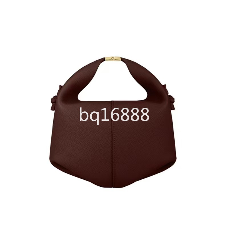 French Style Minimalist Women Shoulder Bag, Soft Textured Leather Top Handle Bag, Casual Crossbody Hobo Purse with Knotted Strap FH10-B FH10-A