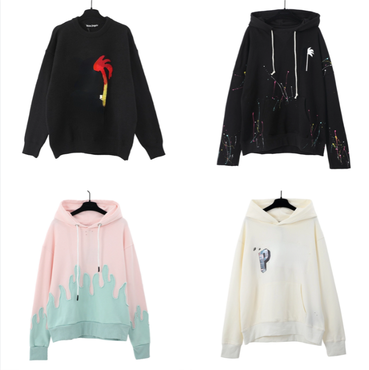 Men s Designer Hoodies Y2K Retro High Street Graffiti Splash Printed Oversized Loose Fit Hooded Round Neck Hip Hop Streetwear Color Block Long Sleev