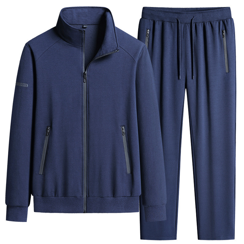 Mens Two Piece Shirt And Pants Set Cotton Sportswear For Men Spring Plus Size Long Sleeve Tops And Trousers Casual Outfit For Daily Wear And Sports