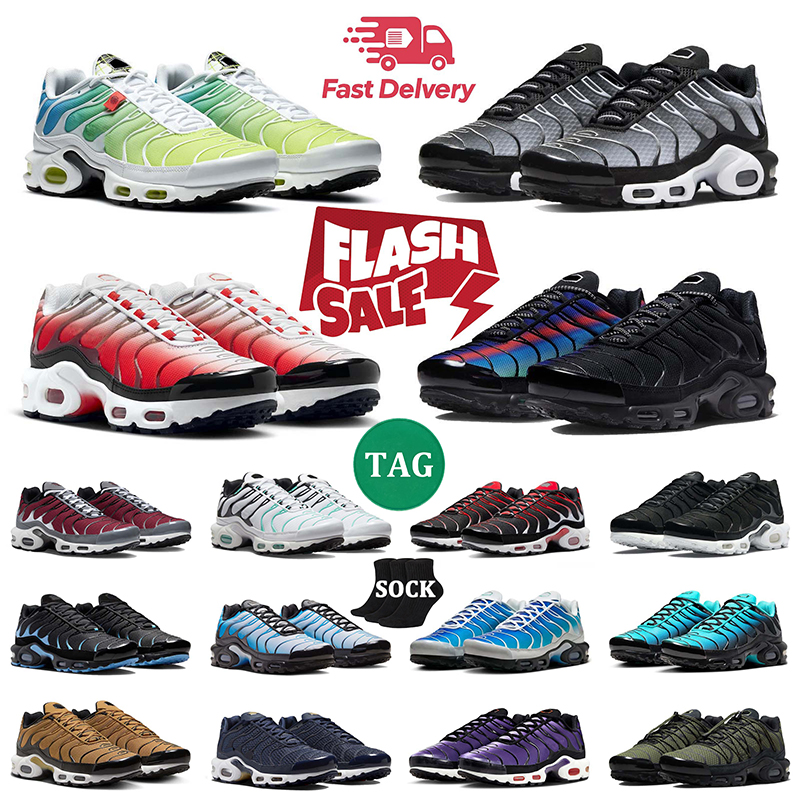 With Box Tn Shoes Tn Plus Running Shoes Dn Designer Sneakers Mens Womens Utility Triple Black White Blue Pink Bright Green Tnss Tns Trainers Walking