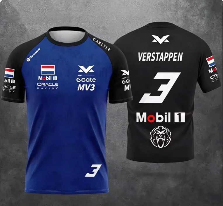 Verstappen F1 Racing T Shirt Men Short Sleeve Quick Dry Motorsport Tee MV3 Fan Racing Jersey Tops T261019