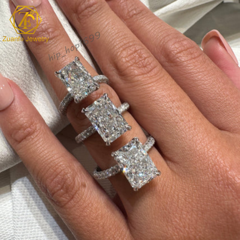 Luxury IGI GIA Certified HPHT CVD Lab Grown Radiant Cut Diamond 14K Real Gold Jewelry Engagement Wedding Ring for Women Man