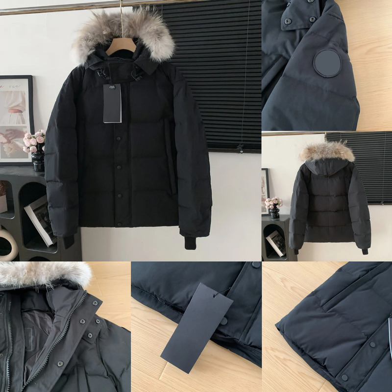Designer puffers men gooses down jackets winter puffer Wyndham warm man jacket outdoor fur hooded parka homme outerwear coats