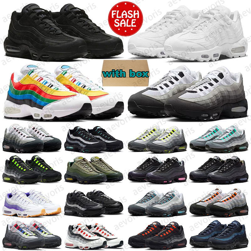 free shipping 95s 95 mens trainers running shoes designer sneakers for men women Neon Triple Black White Smoke Grey womens sports outdoor shoe