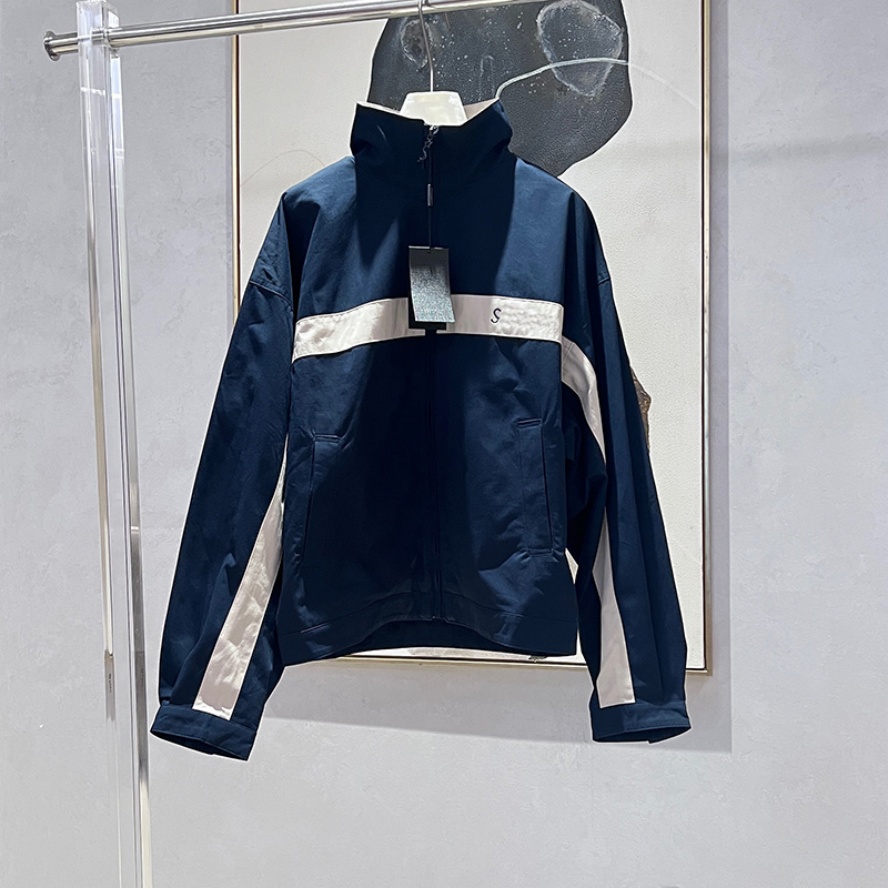 Designer Luxury Women Oversize Jackets Brand High End Color Block Zipper Outerwear Autumn Winter Street Style Travel Coats