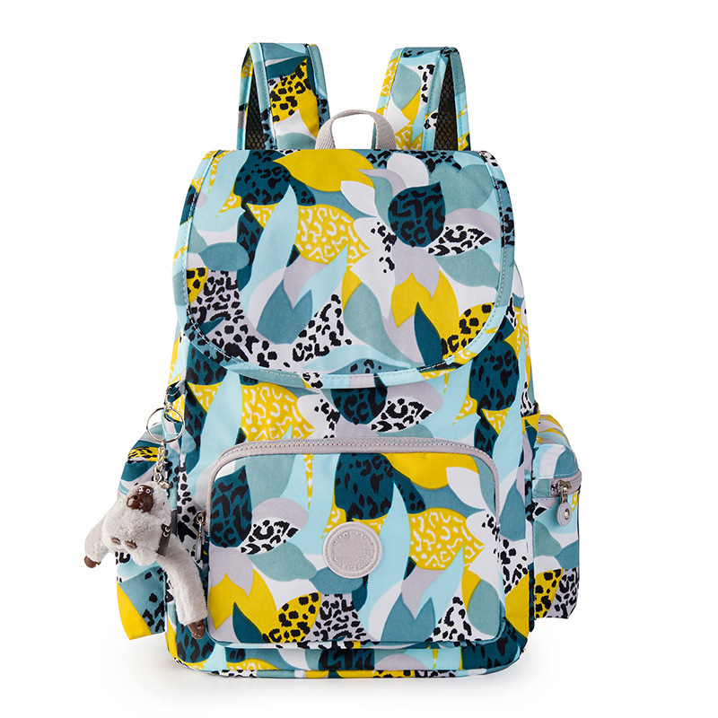 Kiplink Backpack Designer Bags For Women Printed Nylon Lightweight Water Resistant Casual Daypack Travel Rucksack School Work Everyday Adjustable St