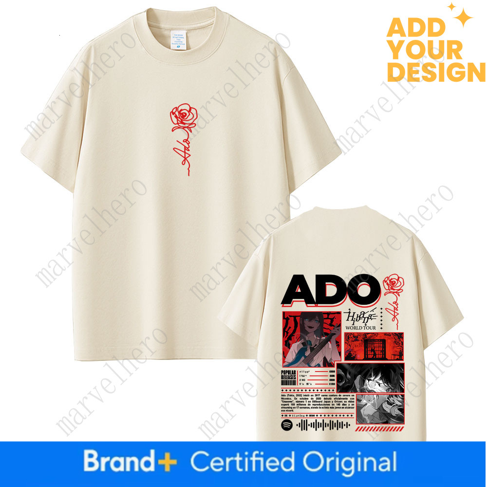 Ado Hibana World Tour T Shirt Men Women Fashion Pop Music T Shirts Unisex Y K Japanese Style Streetwear Male Casual Tshirt