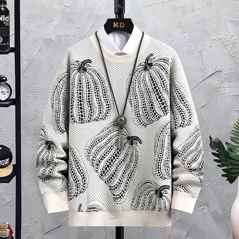 Autumn Winter Thickened Cashmere Men's Sweater Men's Top O-Neck Pullover Knitted Loose Long Slve Sweater Men wool pullovers M261016
