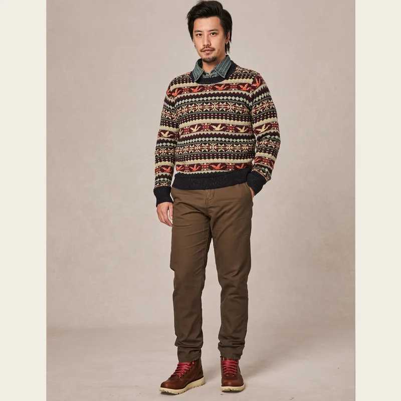 New 2025 Vintage Autumn Winter Fashion Mens Casual Trendy O-neck Long Slve Knitted Loose Sweaters Male Pullover Clothes Tops M261016