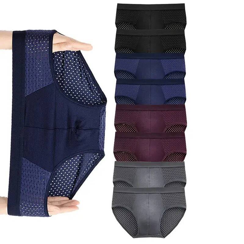 Men's Underwear 8Pcsset Men briefs Underwear Male Thin Breathable Triangle Panties For Mens Ice Silk Briefs Mesh Sexy Soft Underpant Underpants