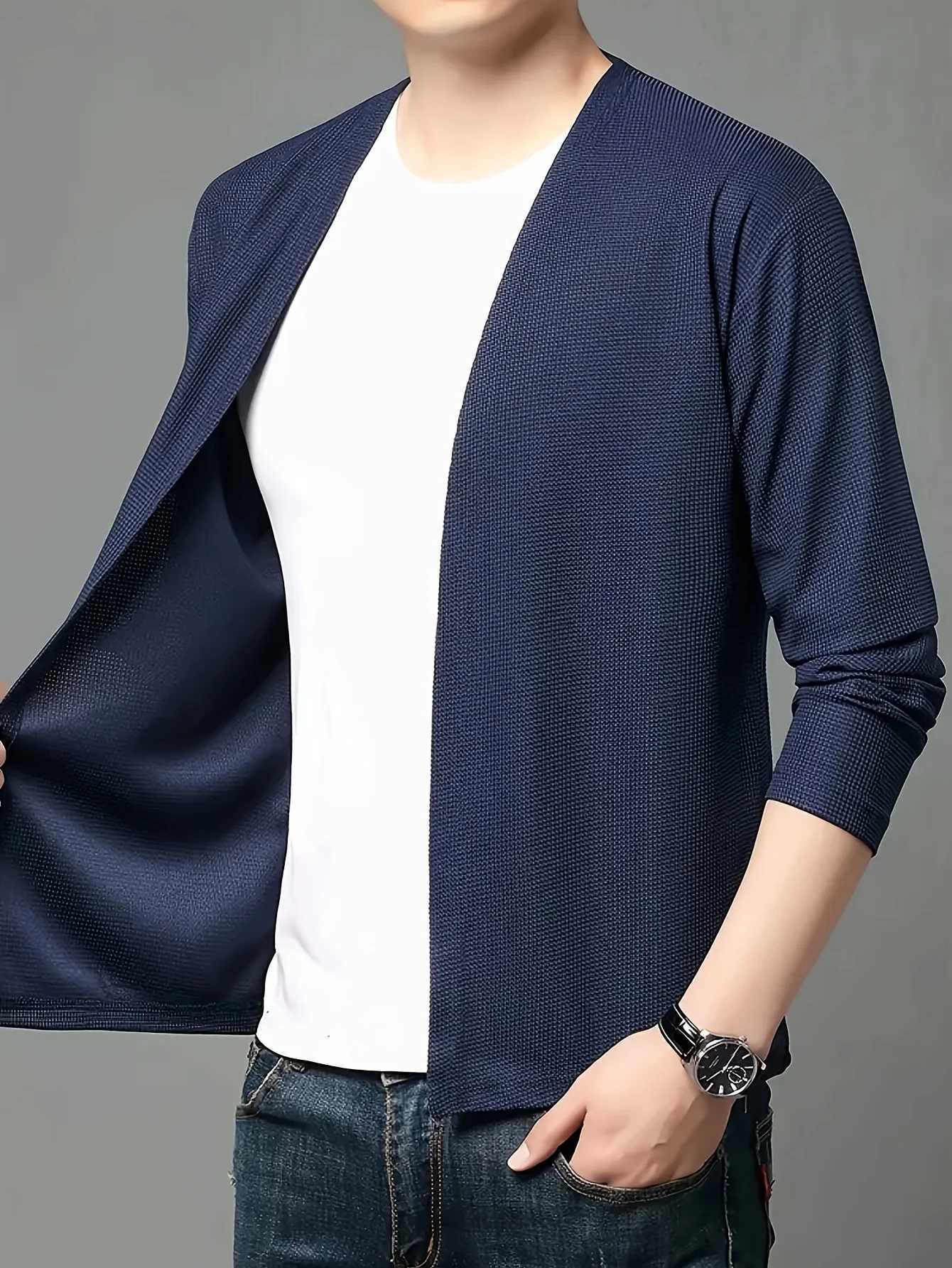 Knitted Men's V-Neck Fashionable Casual Cardigan for Spring and Autumn. New Style Men's Clothing for Middle-Aged and Young Adult M261016