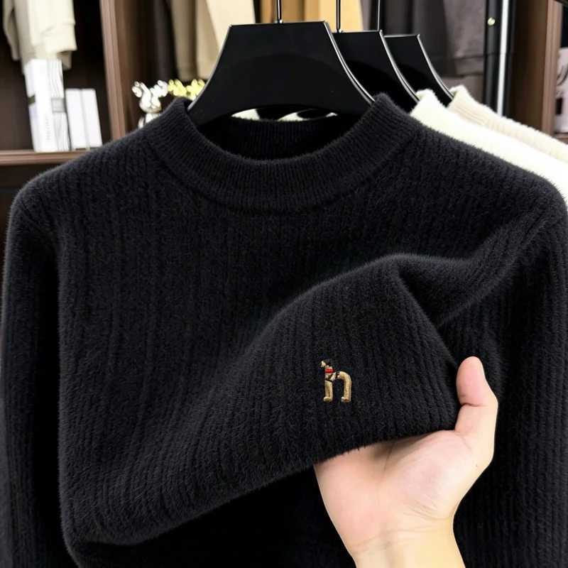 Cartoon Brand Fashion Men's Sweater Puppy Embroidery Knitted Round Neck Winter Soft Warm Comfort High-Quty Pullover M261016