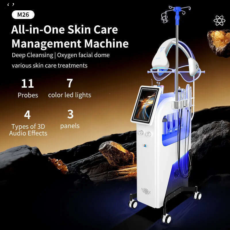 Professional Beauty 11 In 1 Hydra Microdermabrasion + 7 Colors PDT Oxygen Mask Skin Firming Deep Cleansing Face Whitening Exfoliator Polishing Machi