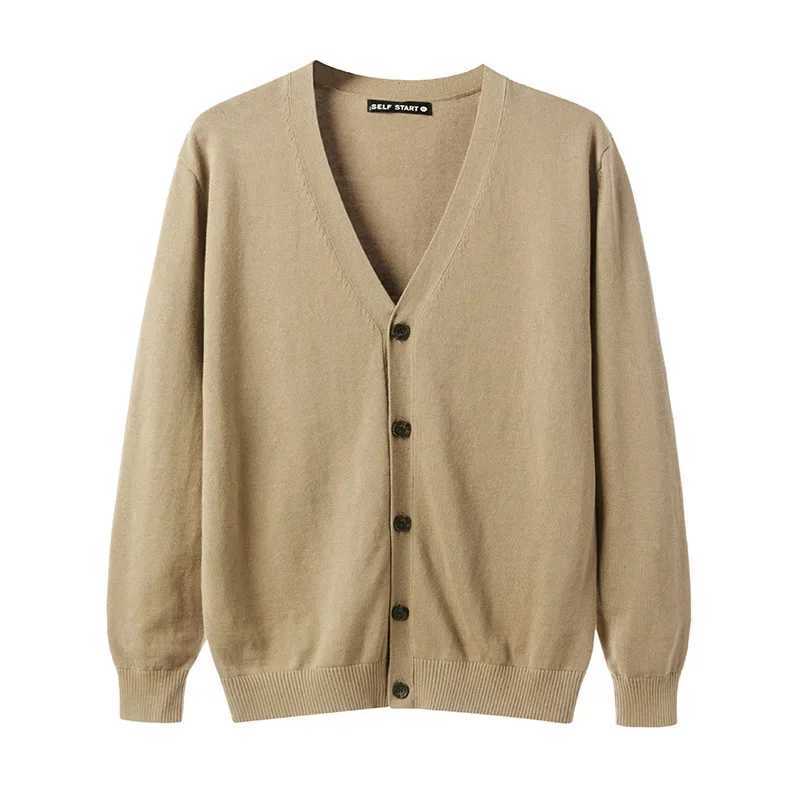 Winter Mens Knit Sweater Autumn v-Neck Cardigan Casual Slim Fit Knitwear Men's Cotton Cardigan Sweaters Soild Coats Male Clothes M261016